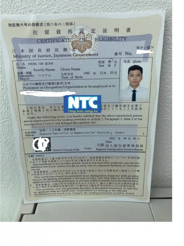 CHÚC MỪNG 2 BẠN KỸ SƯ NHẬT CÓ TƯ CÁCH LƯU TRÚ SỚM