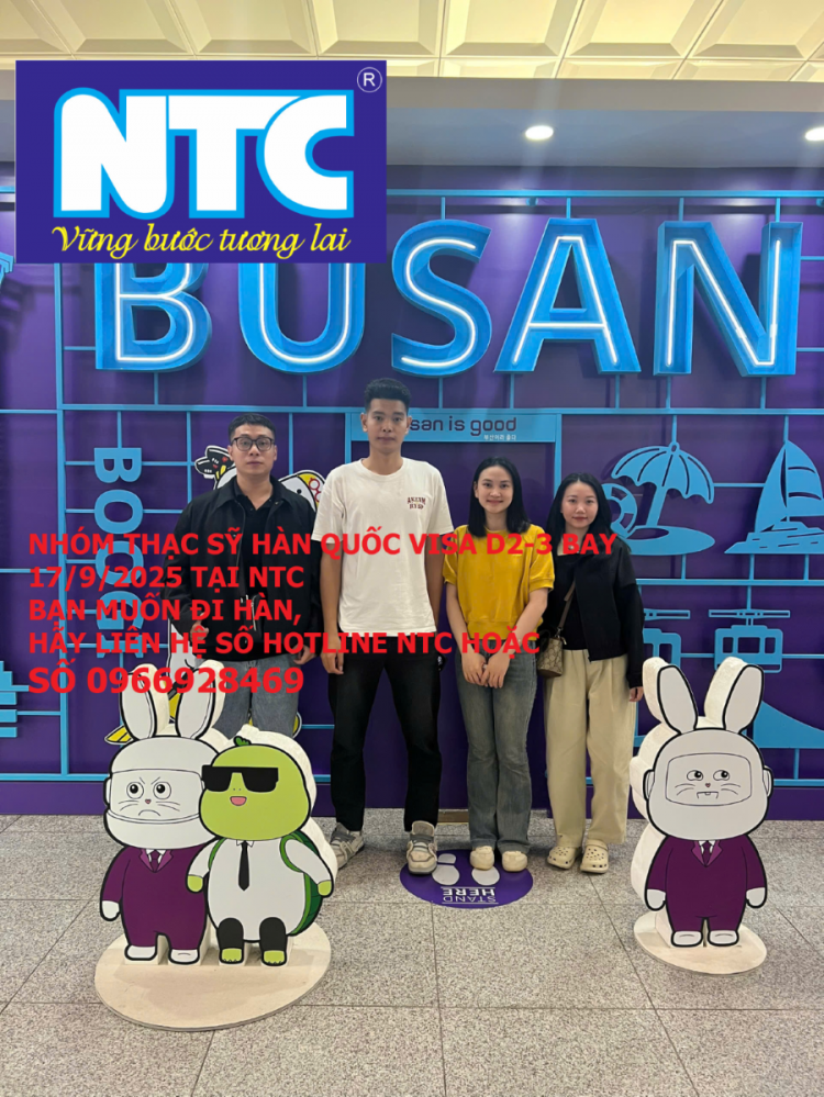 CHÚC MỪNG 4 BẠN THẠC SỸ HÀN QUỐC NHẬP CẢNH THÀNH CÔNG